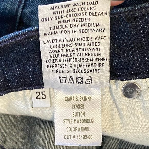 HUDSON Ciara S. Skinny Exposed Button fly ripped distressed skinny blue jeans - Picture 8 of 11